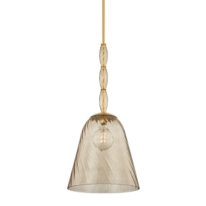 Hudson Valley Bleecker 1Lt Pendant, Aged Brass/Bronze/Optic - 2417-AGB