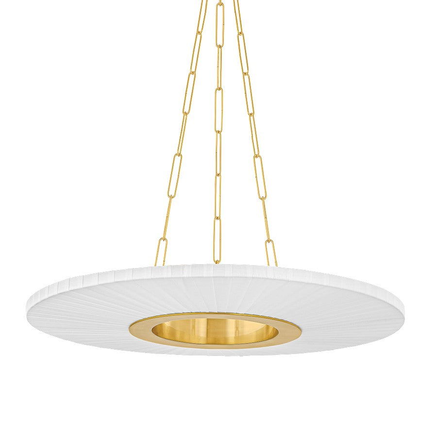 Hudson Valley Prattsburgh 1 Light 30" Chandelier, Aged Brass - 2530-AGB