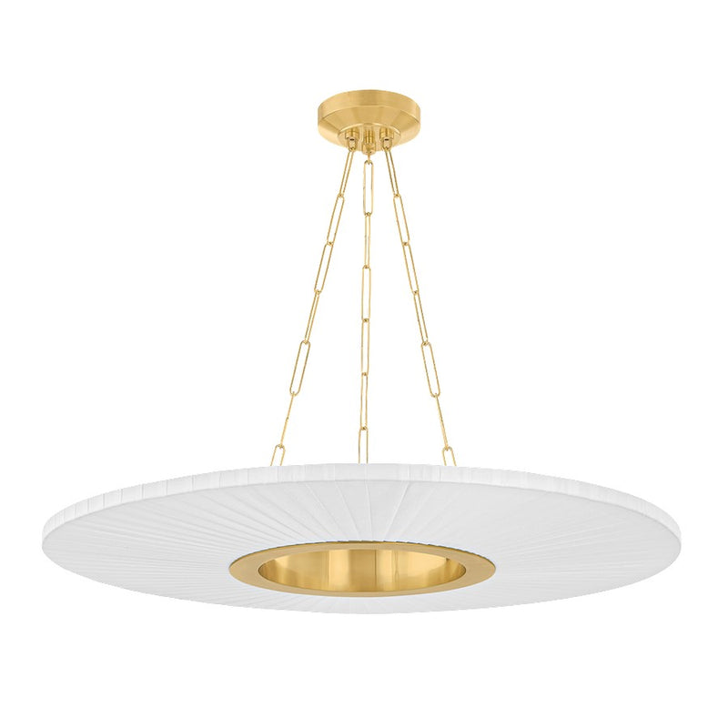 Hudson Valley Prattsburgh 1 Light 40" Chandelier, Aged Brass - 2540-AGB