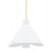 Hudson Valley Dawson 1 Light Pendant, Gold Leaf/White Plaster