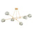 Hudson Valley Turner 6Lt Chandelier, Gold Leaf/Limewash Plaster - 3106-VGL-LWP