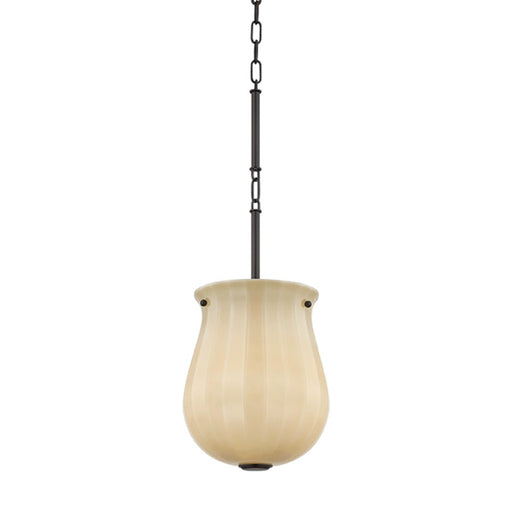 Hudson Valley Nevins 1Lt 18" Pendant, Distressed Bronze/Etched w/Optic - 3109-DB