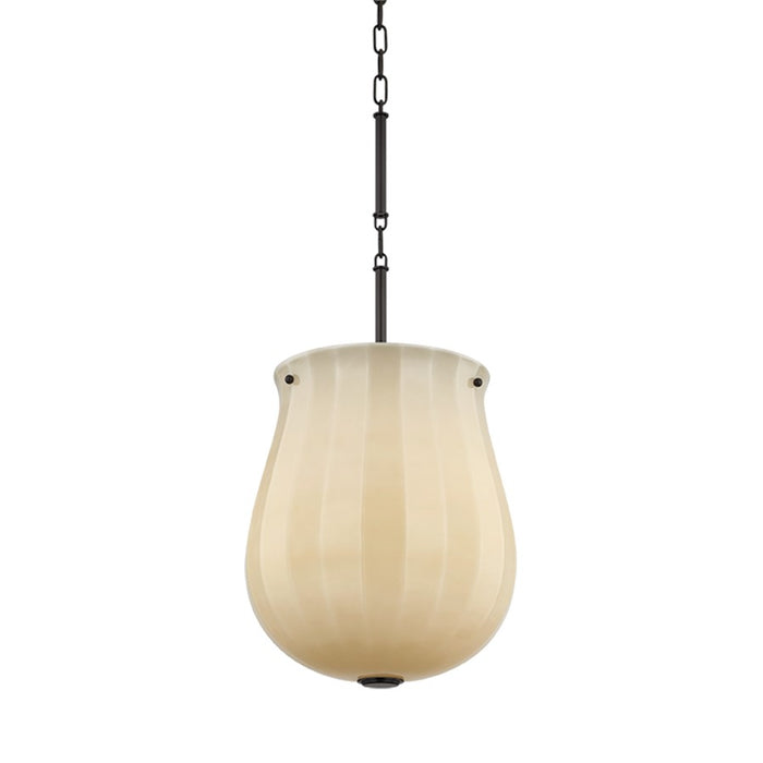 Hudson Valley Nevins 1Lt Pendant, Distressed Bronze/Etched With Optic - 3113-DB
