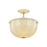 Hudson Valley Nevins 1 Light Semi Flush, Aged Brass/Etched With Optic - 3115-AGB