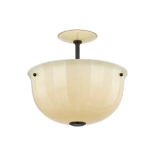 Hudson Valley Nevins 1Lt Semi Flush, Distressed Bronze/Etched/Optic - 3115-DB