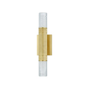 Hudson Valley Glen Cove 2 Light Wall Sconce, Aged Brass/Clear Seeded - 3202-AGB