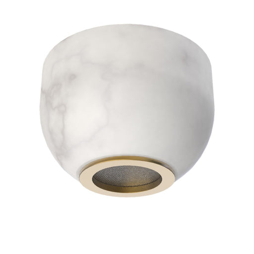 Hudson Valley Bains Corner 1Lt Flush Mount, Aged Brass/Alabaster - 3231-AGB