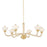 Hudson Valley St. lawrence 6 Light Chandelier, Aged Brass/Cloud - 3306-AGB