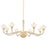 Hudson Valley St. lawrence 8 Light Chandelier, Aged Brass/Cloud - 3308-AGB