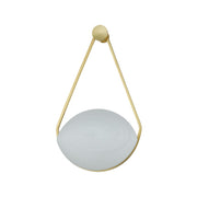 Hudson Valley Blaina 1 Light Wall Sconce, Aged Brass/Matte Cloud - 3361-AGB