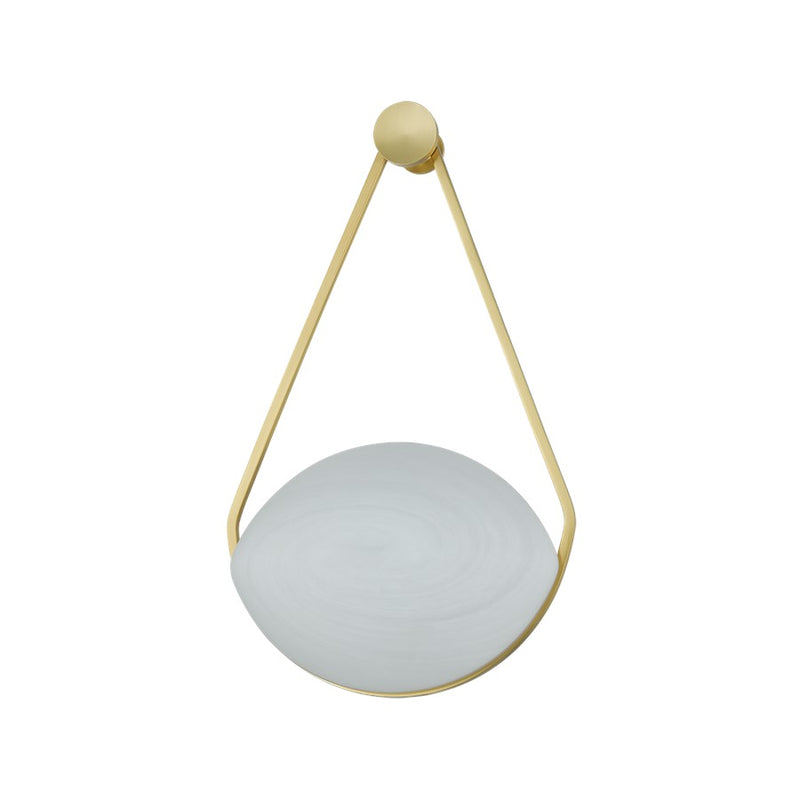 Hudson Valley Blaina 1 Light Wall Sconce, Aged Brass/Matte Cloud - 3361-AGB