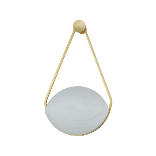 Hudson Valley Blaina 1 Light Wall Sconce, Aged Brass/Matte Cloud - 3361-AGB