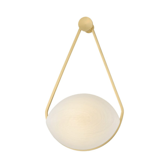 Hudson Valley Blaina 1 Light Wall Sconce, Aged Brass/Matte Cloud