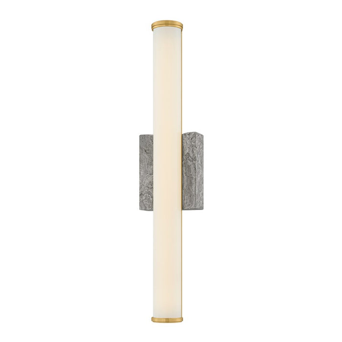Hudson Valley Stony Point 1 Light Wall Sconce, Aged Brass/Opal Glossy - 3431-AGB