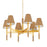 Hudson Valley Lindenwood 6Lt Chandelier, Brass/Natural Grasscloth - 3434-AGB