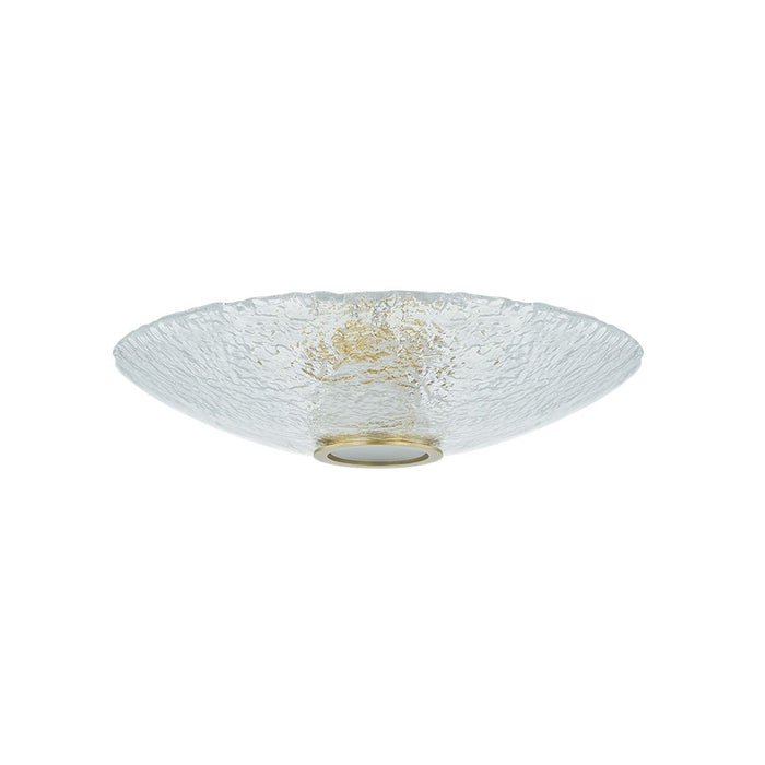 Hudson Valley New Haven 1 Light Flush Mount, Aged Brass/Piastre - 3451-AGB