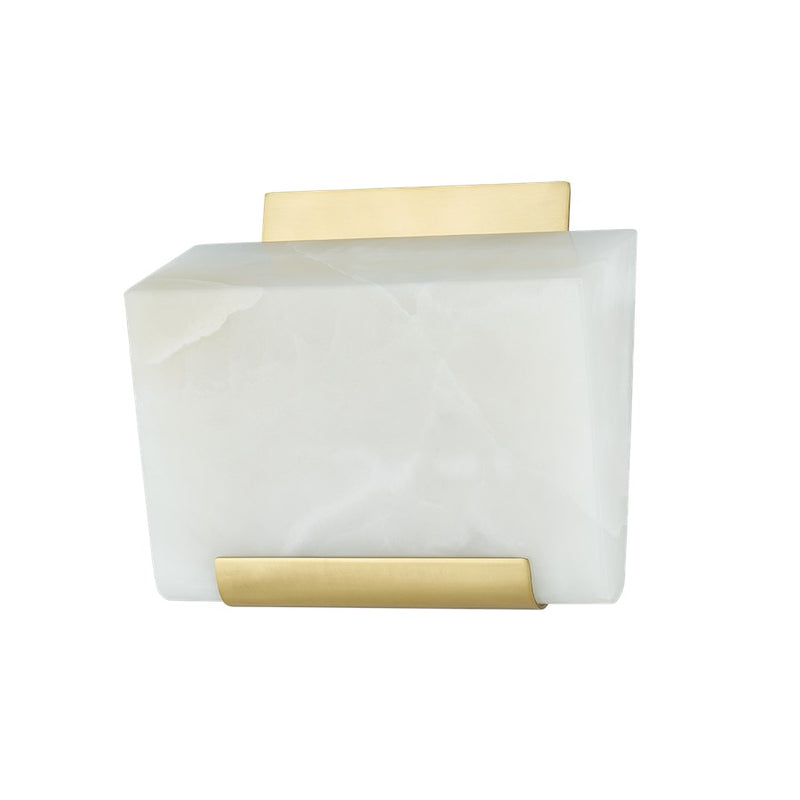 Hudson Valley Fairfield 1 Light Wall Sconce, Aged Brass/Onyx - 3541-AGB
