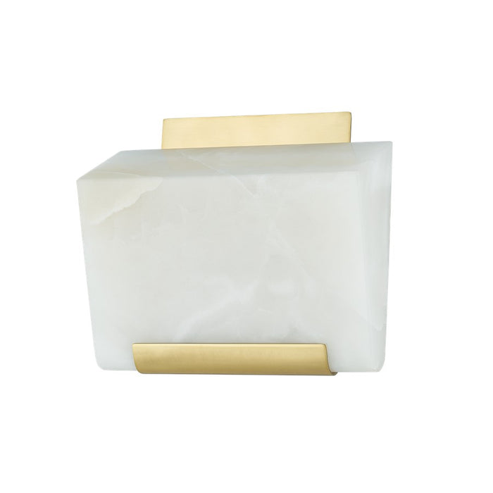 Hudson Valley Fairfield 1 Light Wall Sconce, Aged Brass/Onyx - 3541-AGB