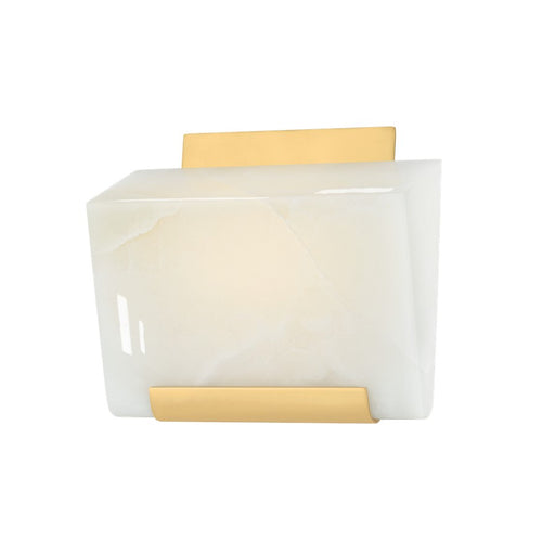 Hudson Valley Fairfield 1 Light Wall Sconce, Aged Brass/Onyx