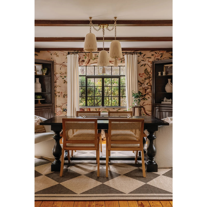 Hudson Valley Omi 3 Light Chandelier, Patina Brass/Ivory Crackle