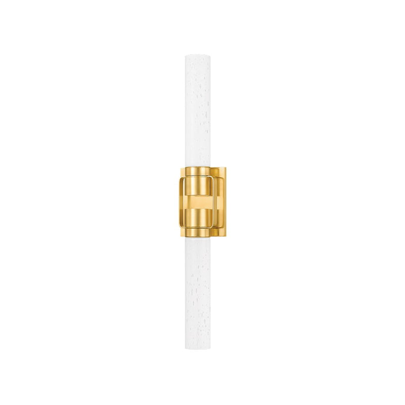 Hudson Valley Glen oaks 2 Light Wall Sconce, Aged Brass/Opal Seedy - 3726-AGB