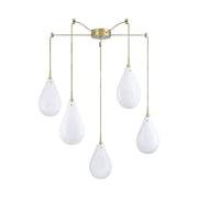 Hudson Valley Ironwood 5 Light Chandelier, Aged Brass/Opal Seedy - 3905-AGB
