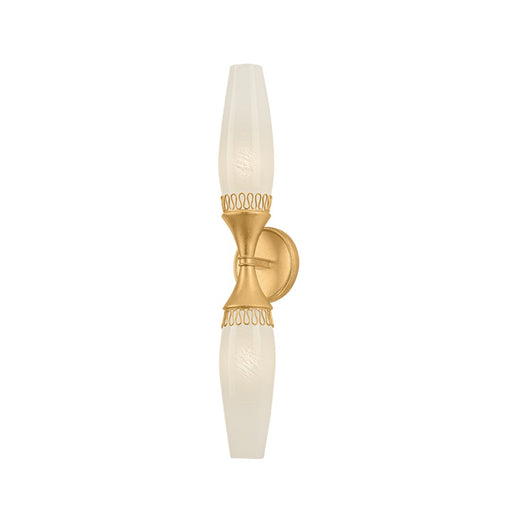 Hudson Valley Pennebrook 2Lt Wall Sconce, Gold Leaf/Cloud Etched - 3942-VGL