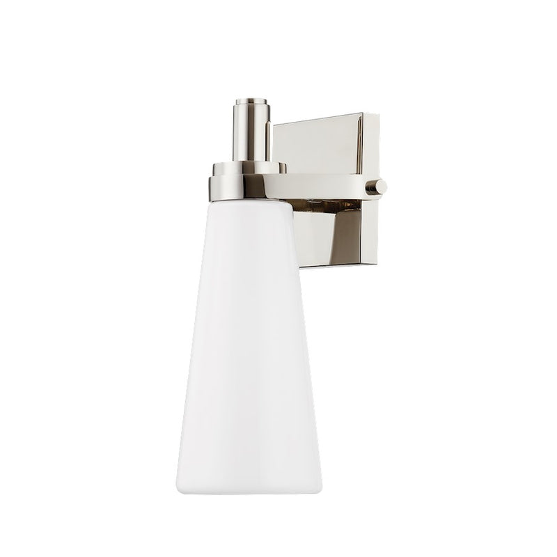 Hudson Valley Trude 1 Light Wall Sconce, Polished Nickel/Opal Glossy - 4221-PN