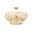 Hudson Valley Maybrook 6Lt Chandelier, Vintage Gold Leaf/Coco Shell