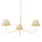 Hudson Valley Dekalb 3 Light Chandelier, Vintage Gold Leaf/Saguran - 4548-VGL