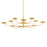 Hudson Valley Taormina 10Lt Chandelier, Gold Leaf/Clear Inside Etched - 4563-VGL