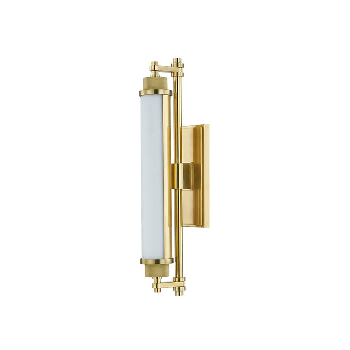 Hudson Valley Plandome 1Lt 18" Bath and Vanity, Aged Brass/Opal Matte - 4718-AGB