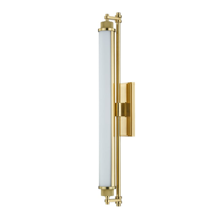 Hudson Valley Plandome 1Lt 28" Bath and Vanity, Aged Brass/Opal Matte - 4728-AGB