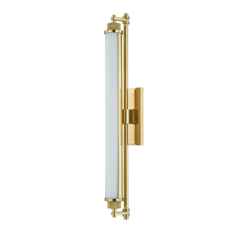 Hudson Valley Plandome 1Lt 28" Bath and Vanity, Aged Brass/Opal Matte - 4728-AGB