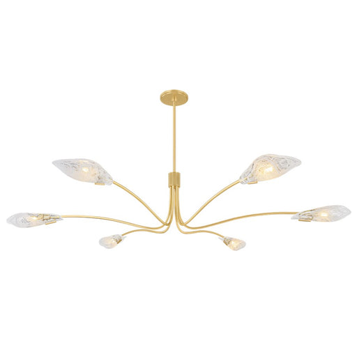 Hudson Valley Tenafly 6Lt Chandelier, Brass/Piastre/White Swirl - 4906-AGB