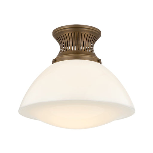 Hudson Valley Bruceville 1Lt 16" Flush Mount, Bronze/Opal Glossy - 4917-HB