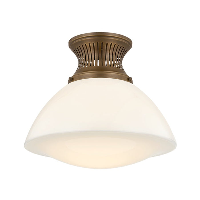 Hudson Valley Bruceville 1Lt 16" Flush Mount, Bronze/Opal Glossy - 4917-HB