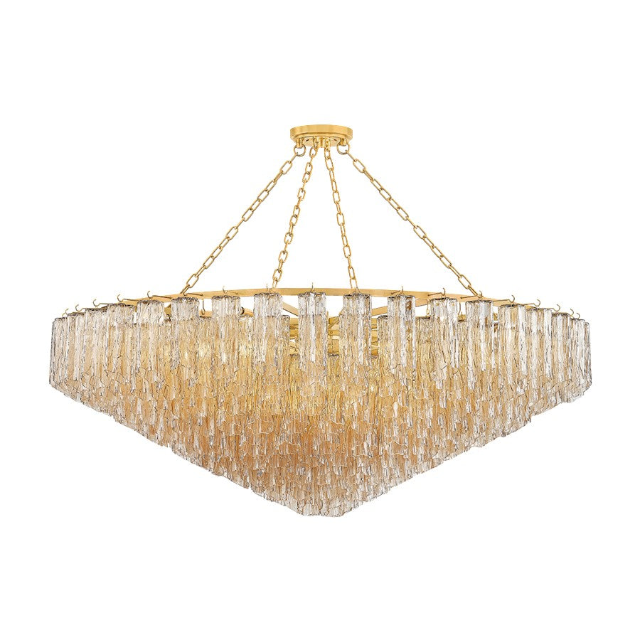 Hudson Valley Watertown 33 Light Chandelier, Aged Brass/Tronchi - 4945-AGB