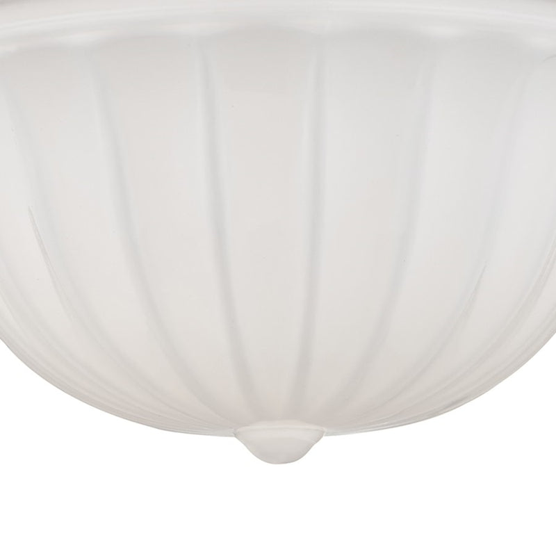 Hudson Valley Dutchess 1 Light Flush Mount, Polished Nickel/White