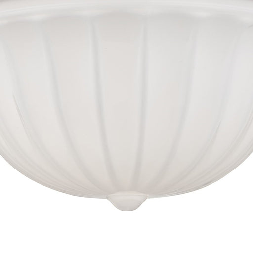 Hudson Valley Dutchess 1 Light Flush Mount, Polished Nickel/White