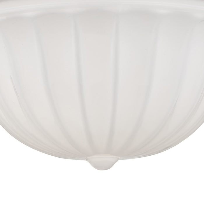 Hudson Valley Dutchess 1 Light Flush Mount, Polished Nickel/White