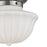 Hudson Valley Dutchess 1 Light Flush Mount, Polished Nickel/White