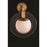 Hudson Valley Caswell 1 Light Wall Sconce, Aged Brass/White