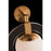Hudson Valley Caswell 1 Light Wall Sconce, Aged Brass/White