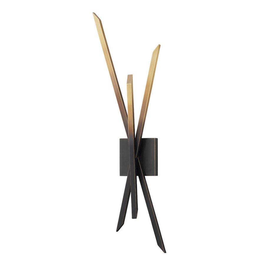 Hudson Valley Gansevoort 1 Light Led Wall Sconce, Gradient Brass