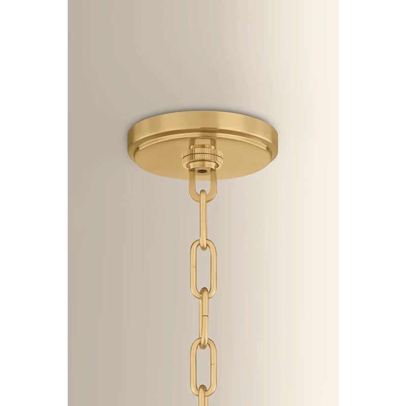 Hudson Valley Southfields 1Lt 10" Pendant, Brass/Rattan Weave
