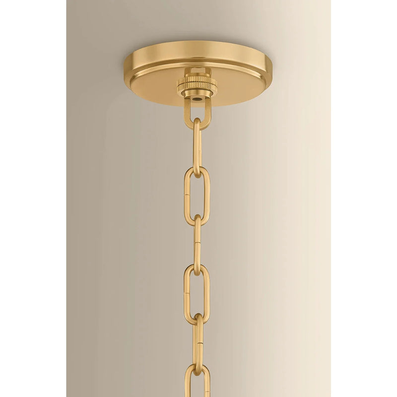 Hudson Valley Southfields 1Lt 13" Pendant, Brass/Rattan Weave