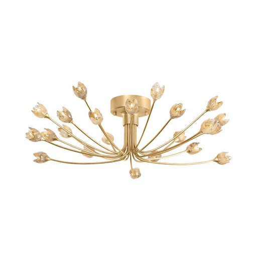Hudson Valley Falkirk 22 Light Semi Flush, Vintage Gold Leaf/Piastre - 5422-VGL