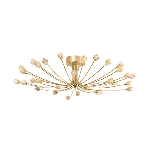 Hudson Valley Falkirk 30 Light Semi Flush, Vintage Gold Leaf/Piastre - 5430-VGL