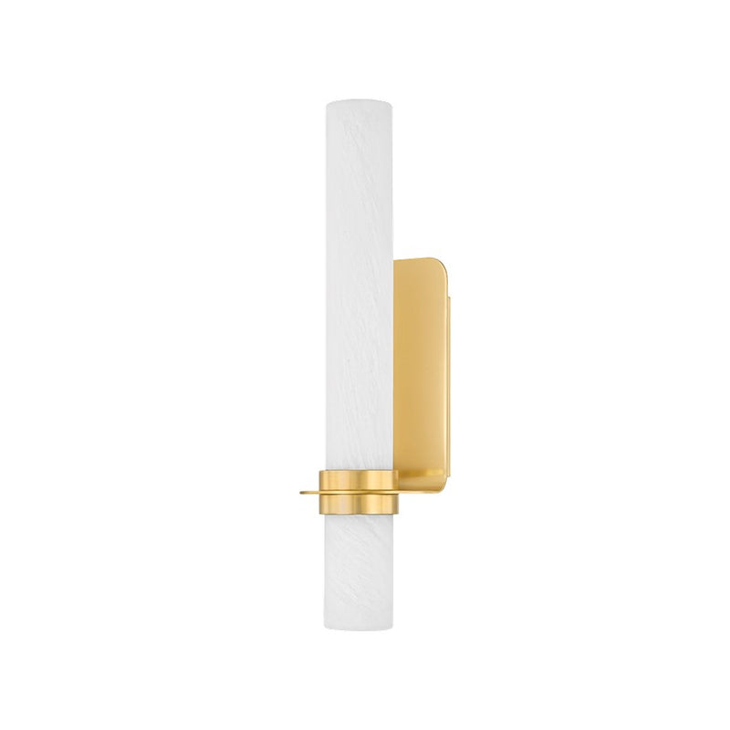 Hudson Valley Groveland station 1Lt 18" Wall Sconce, Brass/Cloud - 5518-AGB